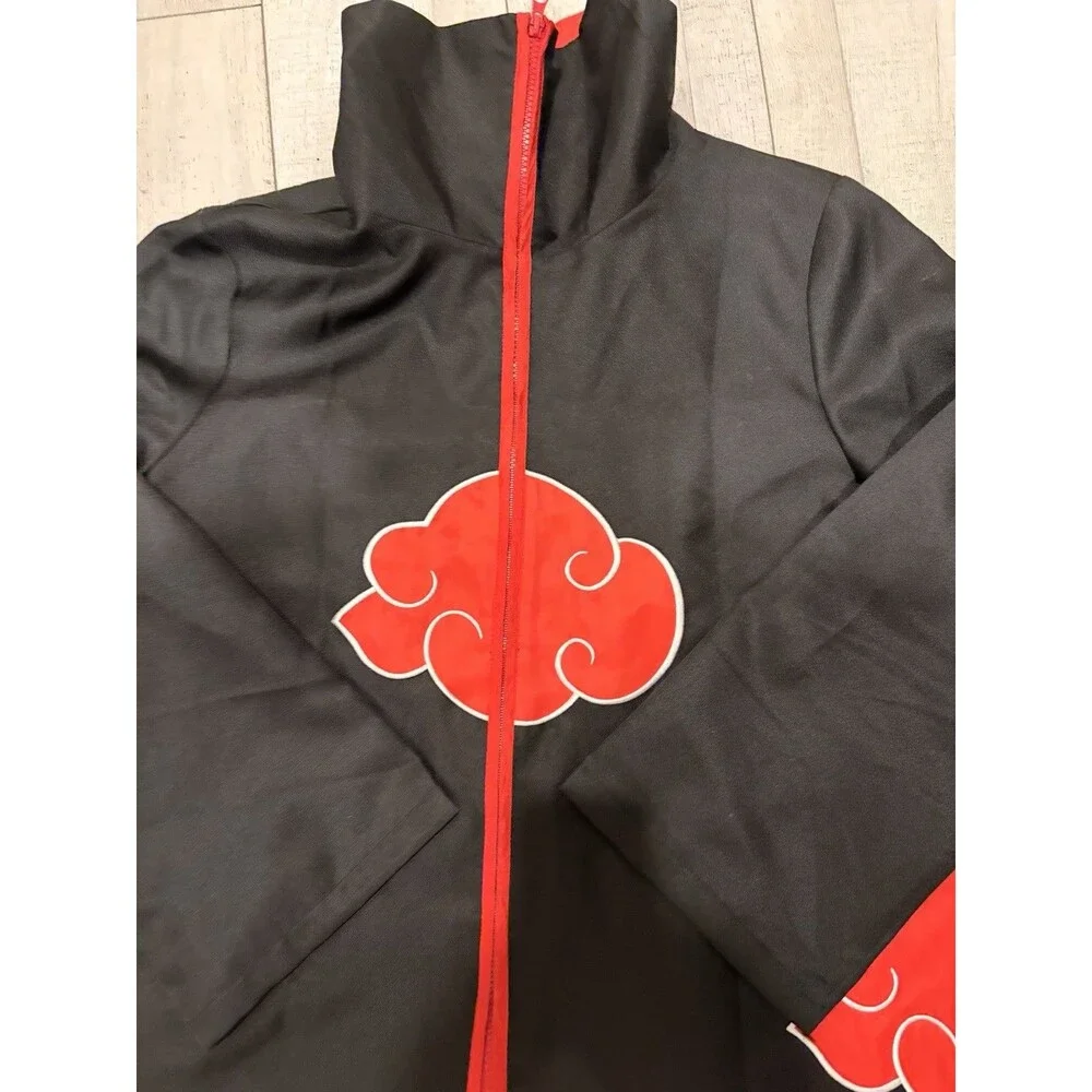 Naruto Anime Costume Cosplay Black Zip Robe Sz Large Itachi Obito Kakashi Sasuke